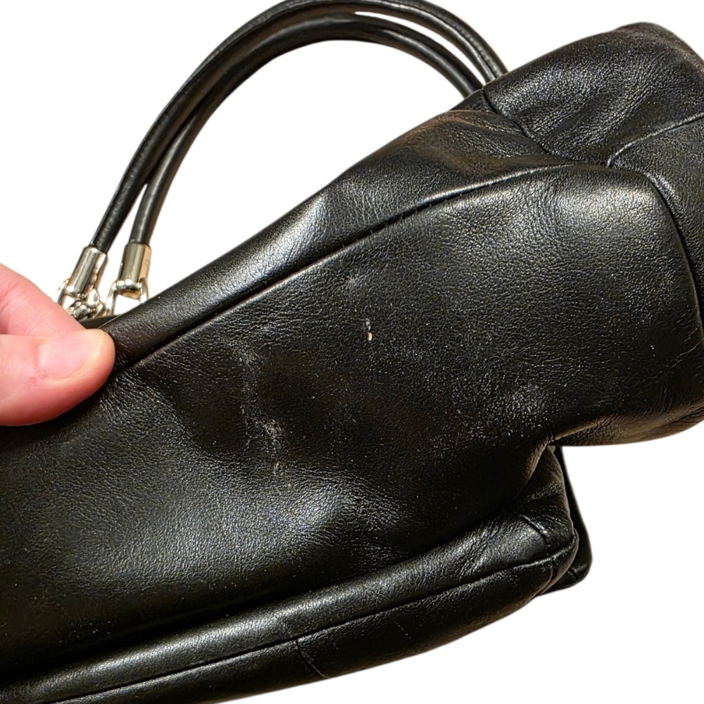 Coach Kristin Leather Satchel Black - Picture 5 of 12